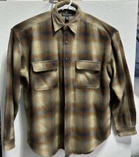 Vintage Structure Men’s Acrylic Button Down Plaid Jacket Brown Size Large for sale  Shipping to South Africa