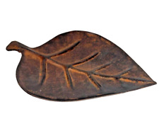 Tigela decorativa folha de metal bronze aprox. 9" x 6,5" comprar usado  Enviando para Brazil