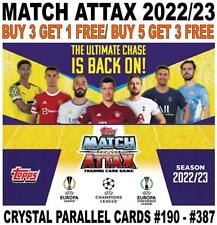 MATCH ATTAX 2022/23 22/23 CHAMPIONS LEAGUE - CRYSTAL PARALLEL CARDS #190 - #387, käytetty myynnissä  Leverans till Finland
