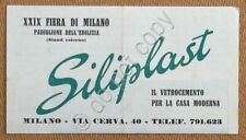 Volantino pubblicitario - Siliplast - vetrocemento - Milano - 1951 usato  Milano