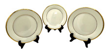 3 pratos de substituição de pão eterno Lenox 6,25" ouro marfim EUA meados do século, usado comprar usado  Enviando para Brazil