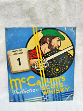 Calendario de publicidad de whisky escocés vintage McCallums década de 1920 extra raro segunda mano  Embacar hacia Argentina