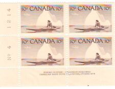 Canadá #351 Pl. No. 4, LL Corner Block, Eskimo Hunter & Kayak 10¢, XF/S MNH! comprar usado  Enviando para Brazil