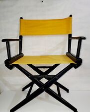 Silla informal de director de hogar marco negro/lona amarilla 18" - altura clásica segunda mano  Embacar hacia Argentina