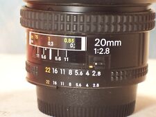 nikon AF nikkor 20mm f 2.8 Lens, used for sale  Shipping to South Africa