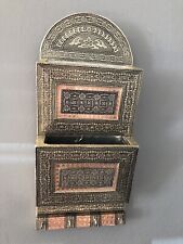 Used, Indian metal Letter Rack Key Hook boho wall for sale  PINNER