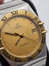 Omega Constellation relógio mostrador ouro 18k cal ETA 255.461, usado comprar usado  Enviando para Brazil