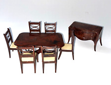 Mesa de jantar vintage RENWAL Dollhouse D51 com 53 cadeiras (x6) e servidor buffet D54 comprar usado  Enviando para Brazil