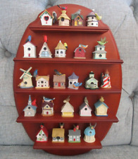 Dedales y estante de exhibición de madera para casa de pájaros en miniatura Lenox 24 de colección segunda mano  Embacar hacia Argentina