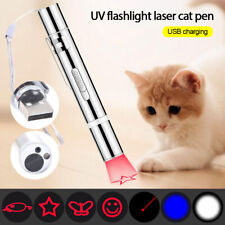 Caneta ponteiro laser verde vermelha recarregável USB 3 em 1 brinquedo para gatos e animais de estimação lanterna UV comprar usado  Enviando para Brazil