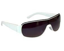 Weiße Sonnenbrille Pilotenbrille Monoglas Sportlich Cool Damen Herren M 5 comprar usado  Enviando para Brazil