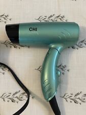 Mini secador de cabelo Chi Air viagem dobra bom estado cor azul verde funciona bem, usado comprar usado  Enviando para Brazil