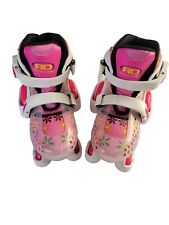 Patins ajustáveis Fun Roll Roller Derby tamanho 7-11 jovens crianças rosa e branco meninas, usado comprar usado  Enviando para Brazil