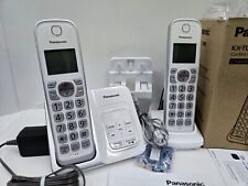 Sistema telefónico inalámbrico Panasonic 2 teléfonos blanco fijo Dect KX-TGD632W segunda mano  Embacar hacia Argentina