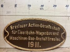 Waggonschild breslau 1911 gebraucht kaufen  Lichtenau