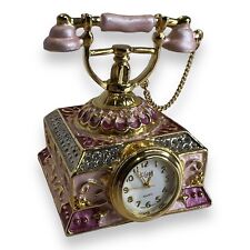 Usado, Relógio telefônico Elgin miniatura ornamentado rosa princesa comprar usado  Enviando para Brazil