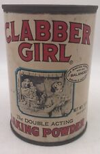 Fermento em pó Clabber Girl vintage lata de metal/tampa vasilha 10 oz comprar usado  Enviando para Brazil