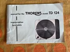 Thorens td124 transcription for sale  Shipping to Ireland