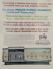 Philco 1960 lavadora duomatica secadora electrodoméstico lavandería anuncio impreso vintage segunda mano  Embacar hacia Argentina