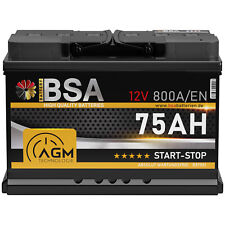 BSA AGM Batterie 12V 75Ah 800A Autobatterie Start Stop Starterbatterie VRLA 70Ah gebraucht kaufen  Mannheim