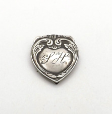 Berloque de livro ornamentado marcador de página coração inchado prata 830 vitoriano comprar usado  Enviando para Brazil
