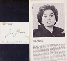 Jean simmons signed for sale  SCARBOROUGH