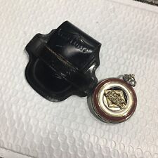 Franklin Mint Harley-Davidson Electra Glide Pocket Watch W/Leather Case for sale  Utica