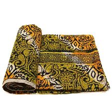 Usado, Colcha de algodão indiano vintage Kantha capa de sofá cobertor lance comprar usado  Enviando para Brazil