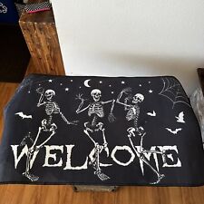 1 peça tapete de porta esqueletos de dança capacho de boas-vindas Halloween varanda tapete de entrada comprar usado  Enviando para Brazil