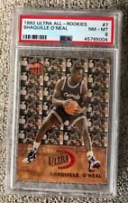 Shaquille O'Neal 1992-93 Ultra All-Rookies #7 RC PSA 8 NM-MT Rookie Insert Card for sale  Rosemount