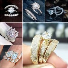 Lindos anéis femininos de prata 925 coração zircônia cúbica noiva joia de casamento presente comprar usado  Enviando para Brazil