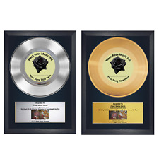 two pieces gold and platinum Record Music Award for DJ Producer /Recording Gift for sale  Shipping to South Africa