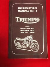 Triumph ins. manual for sale  SALTBURN-BY-THE-SEA