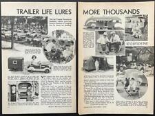 Tin Can Tourists 1936 Erie Reunion pictórico “Trailer Life Lures More Thousands” comprar usado  Enviando para Brazil