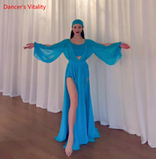 2022 Belly Dance Adult Elegant Tulle Robe Women's Long Dress Performance Suit myynnissä  Leverans till Finland