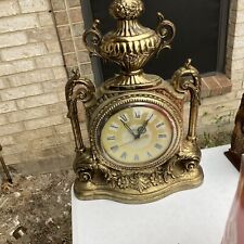 vintage brass mantle clock antique for sale  Shipping to South Africa