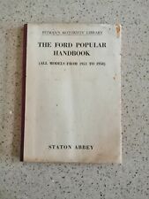 Ford popular handbook for sale  APPLEBY-IN-WESTMORLAND