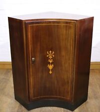 Antique Victorian inlaid mahogany inverted bow front corner cabinet - cupboard for sale  Shipping to South Africa