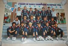 rare POSTER GEANT )) L'EQUIPE DE FRANCE CHAMPIONNE OLYMPIQUE 1984 * addidas  fff d'occasion  Jujurieux