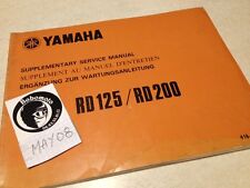 Yamaha RD125 RD200 RD 125 200 AS3 397 additif worshop service manuel atelier 75 d'occasion  Decize