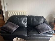 Black leather sofas for sale  NELSON