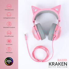 Fone de Ouvido USB Razer Kraken Kitty Ear com RGB Chroma Quartz Fones de Ouvido para Jogos comprar usado  Enviando para Brazil