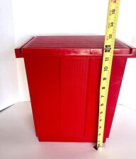 Lixeira vermelha vintage plástico elevador topo cesta de lixo perigoso lixo kitsch comprar usado  Enviando para Brazil