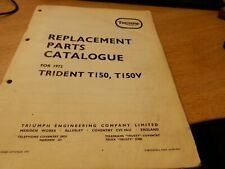 Triumph replacement parts for sale  NORTHWICH