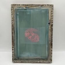 RARE Vintage SILK SCREEN FRAME Art Piece - Wooden Frame USMC US MARINES LOGO for sale  Shipping to South Africa