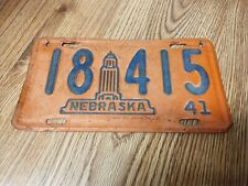 1941 nebraska license for sale  Lincoln