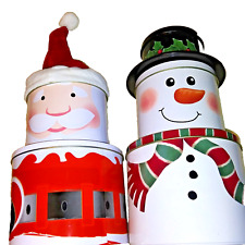 Snowman santa tin for sale  Chicago