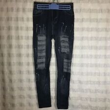 Usado, Leggings OPAL | Jeans jeans preto rasgado falso | Grande   comprar usado  Enviando para Brazil