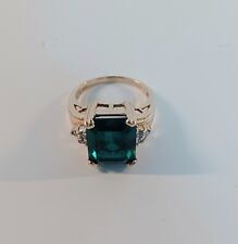 14K Yellow GOLD 6 GRAMS Ring AVIV Emerald DIAMOND 14KT Jewelry NOT SCRAP Lot A  for sale  Shipping to South Africa