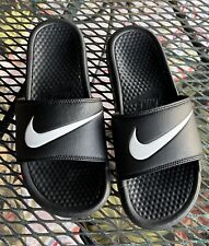 Usado, Chanclas Nike Benassi Just Do It para hombre - talla 9, negras segunda mano  Embacar hacia Mexico